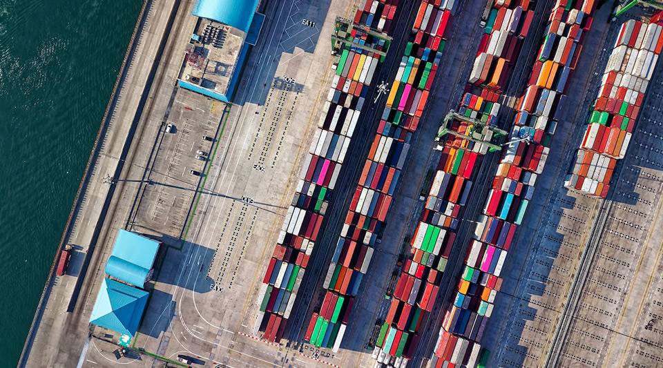 colourful shipping containers at a port
